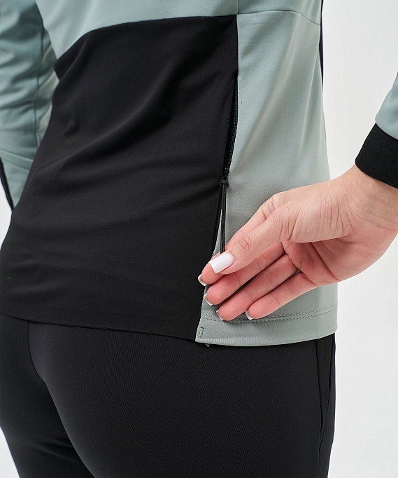 Тренировочная куртка Nordski Race Black/Ice Mint W