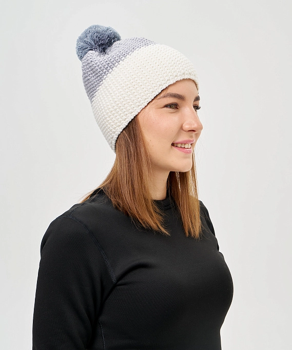 Шапка Nordski Frosty Grey/White