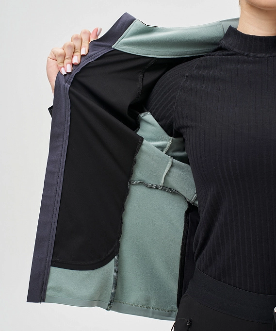 Тренировочная куртка Nordski Race Black/Ice Mint W