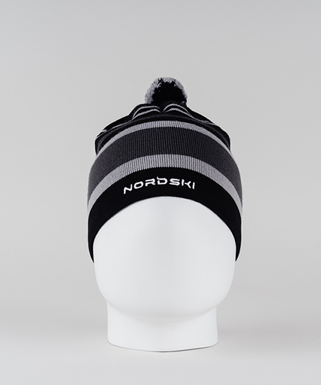 Шапка Nordski Bright Black/Grey