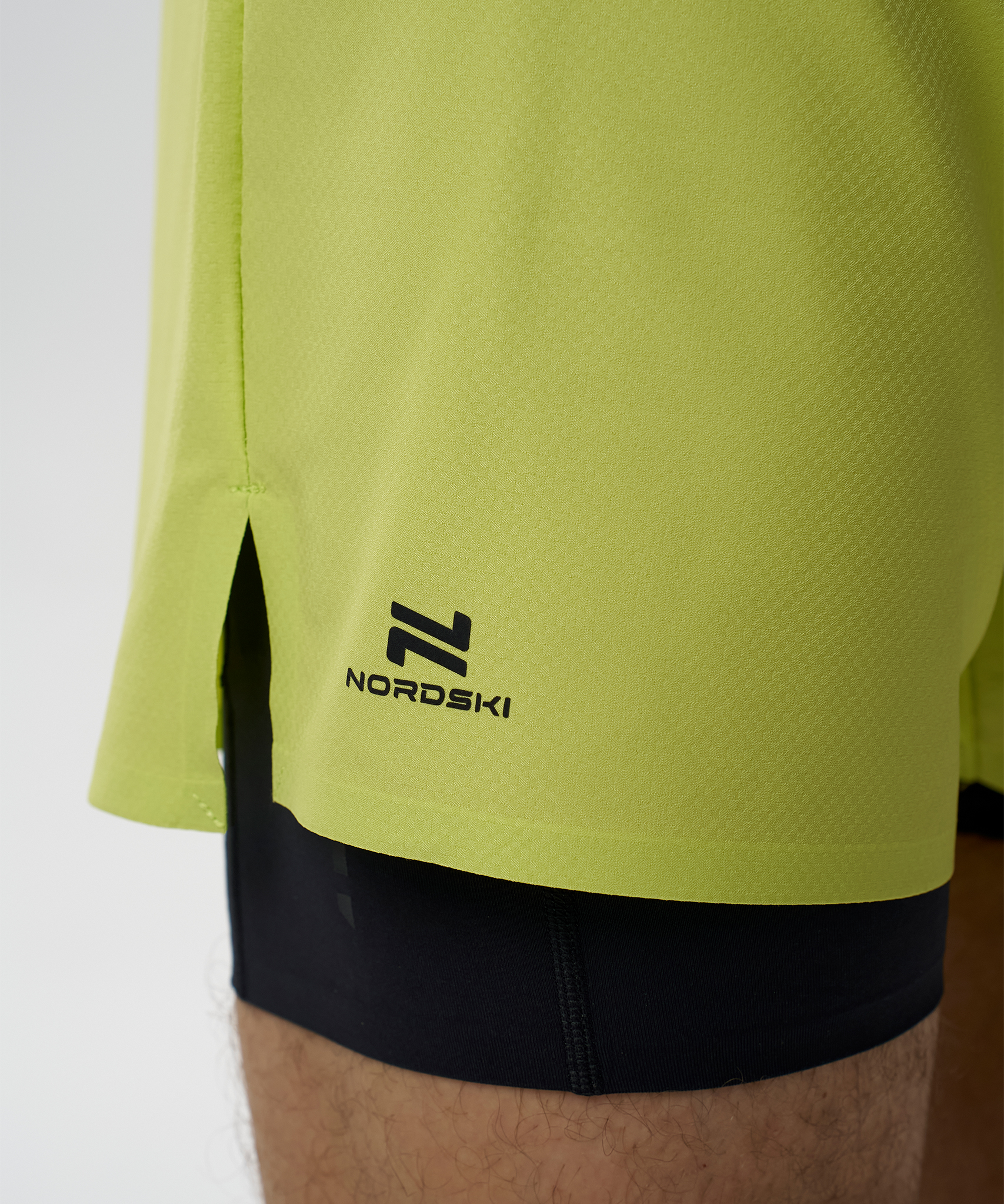 Шорты 2 в 1 Nordski Road Lime/Black