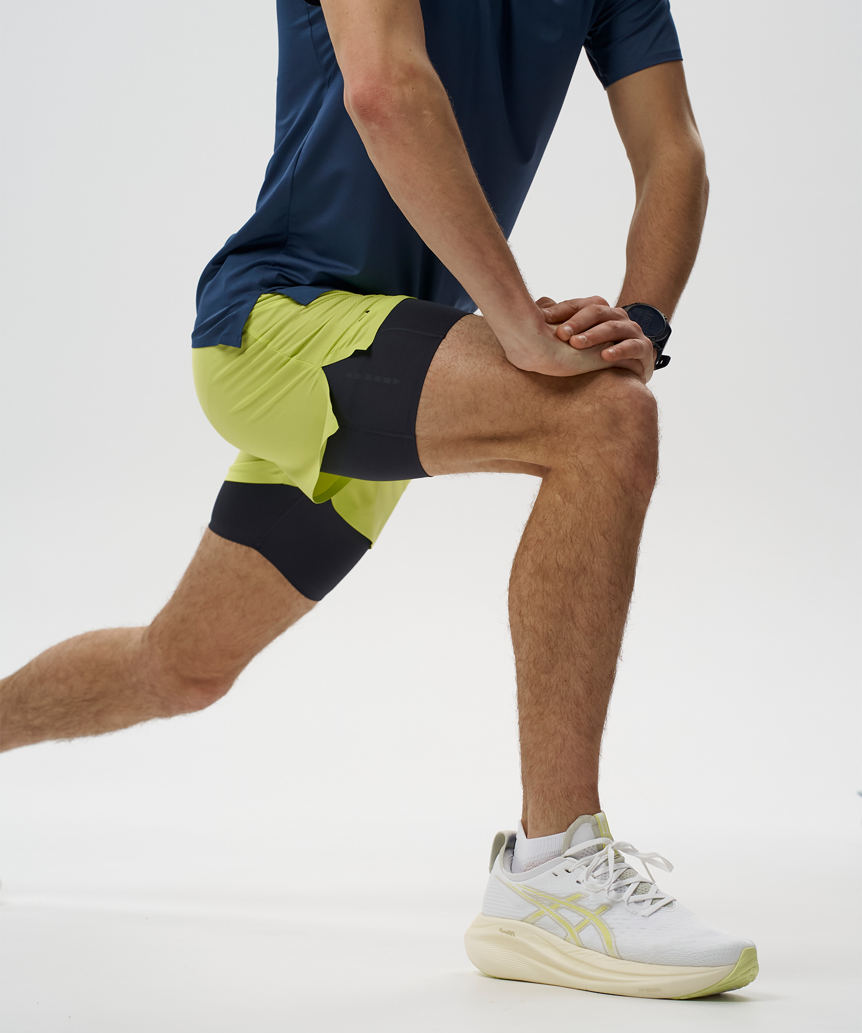 Шорты 2 в 1 Nordski Road Lime/Black