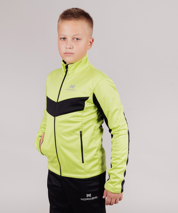 Разминочная куртка Nordski Jr.Base Lime/Black