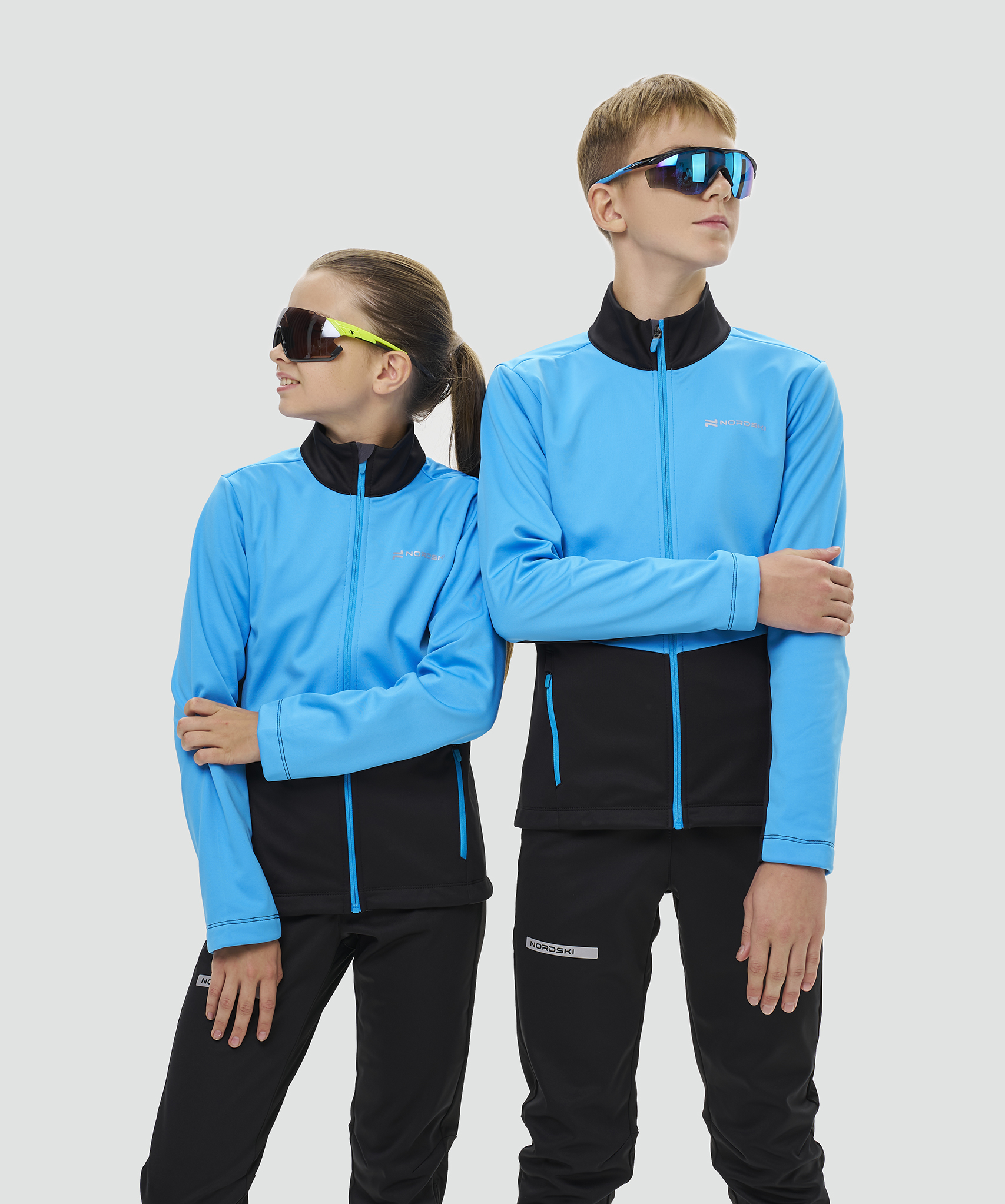 Тренировочная куртка Nordski Jr. Advance Light Blue/Black