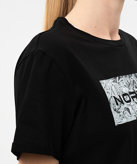 Футболка Nordski Simple Logo Black/Crystal W
