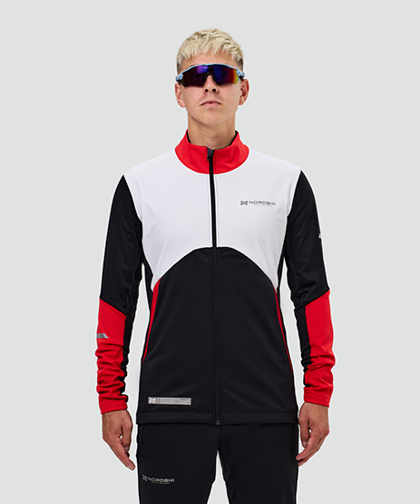 Тренировочная куртка Nordski Pro 2.0 White/Black/Red